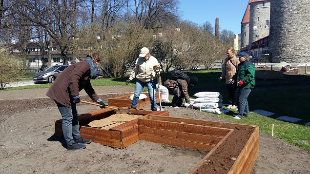   Tallinna Kopli Ametikooli aianduseriala �pilased Lillefestivalil 2017