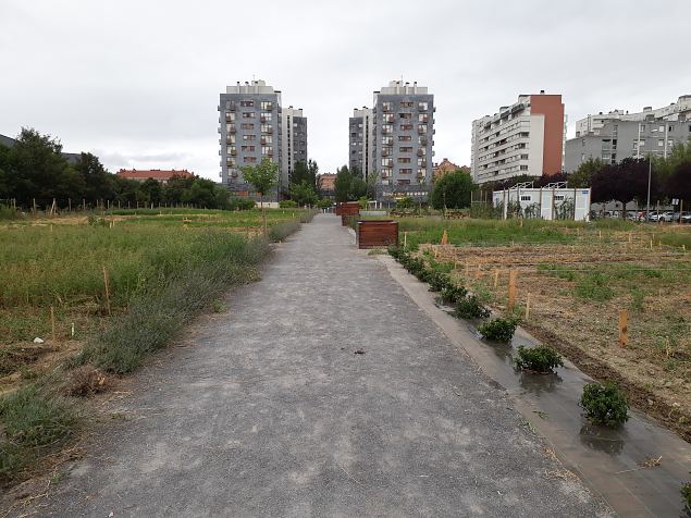   V�rskelt rajatud Linnaaed Vitorias, Hispaanias august 2018